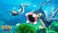 Eelektross and its pre-evolutions portrayed in promotional artwork for Pokemon GO (Image via Niantic)